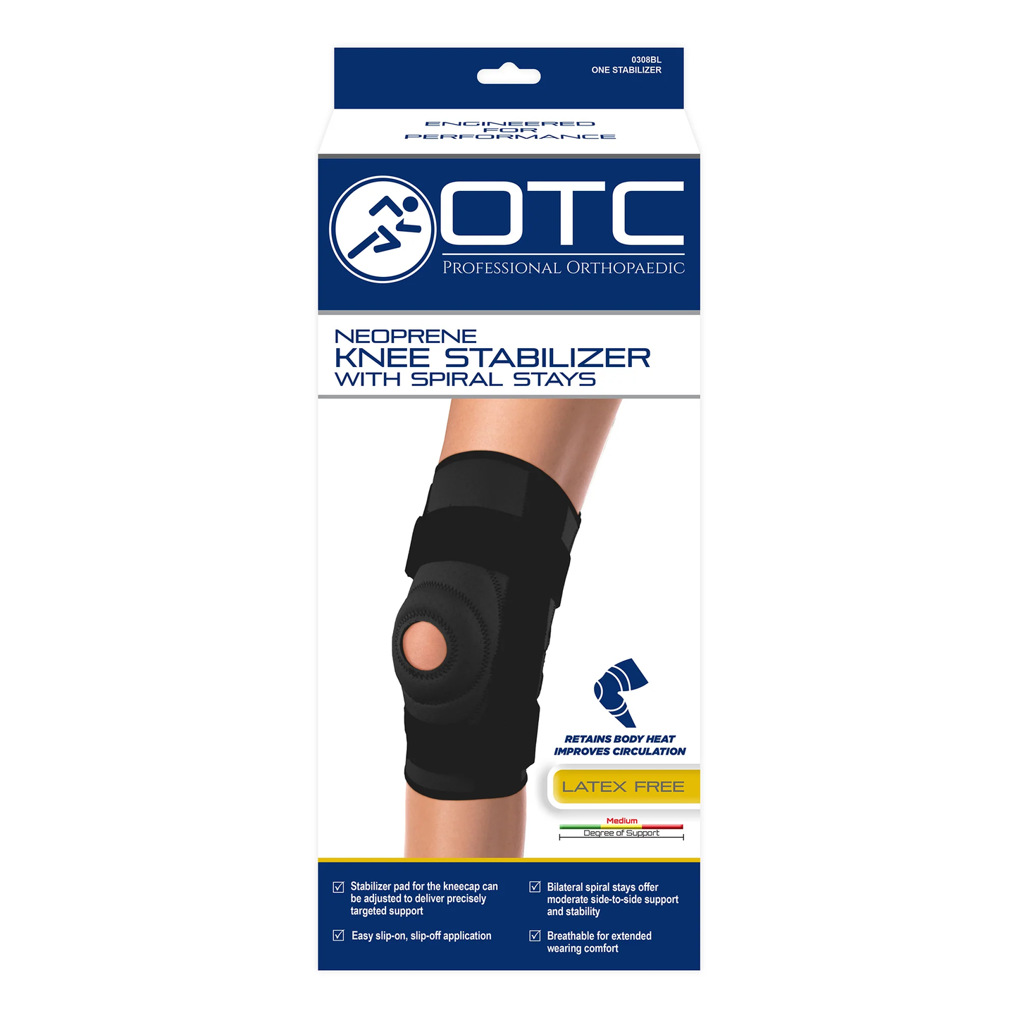 Estabilizador de rodilla de neopreno