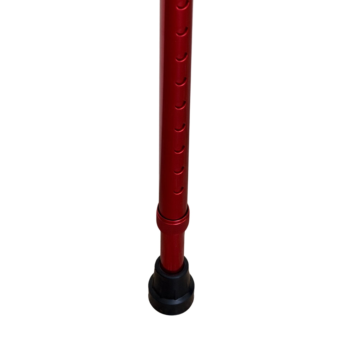 Bastón de un punto de aluminio rojo