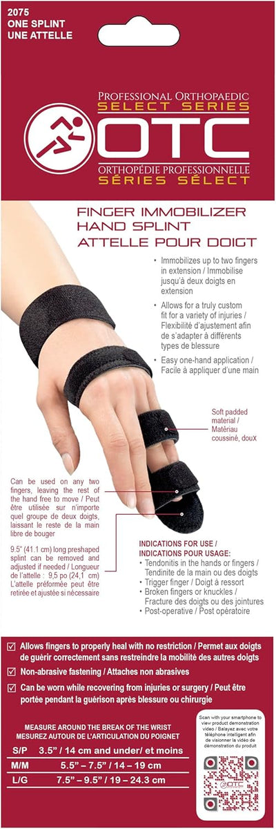 FÉRULA DE MANO DEL INMOVILIZADOR DEL DEDO