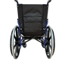 Silla de ruedas marco azul cromado