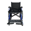 Silla de ruedas marco azul cromado