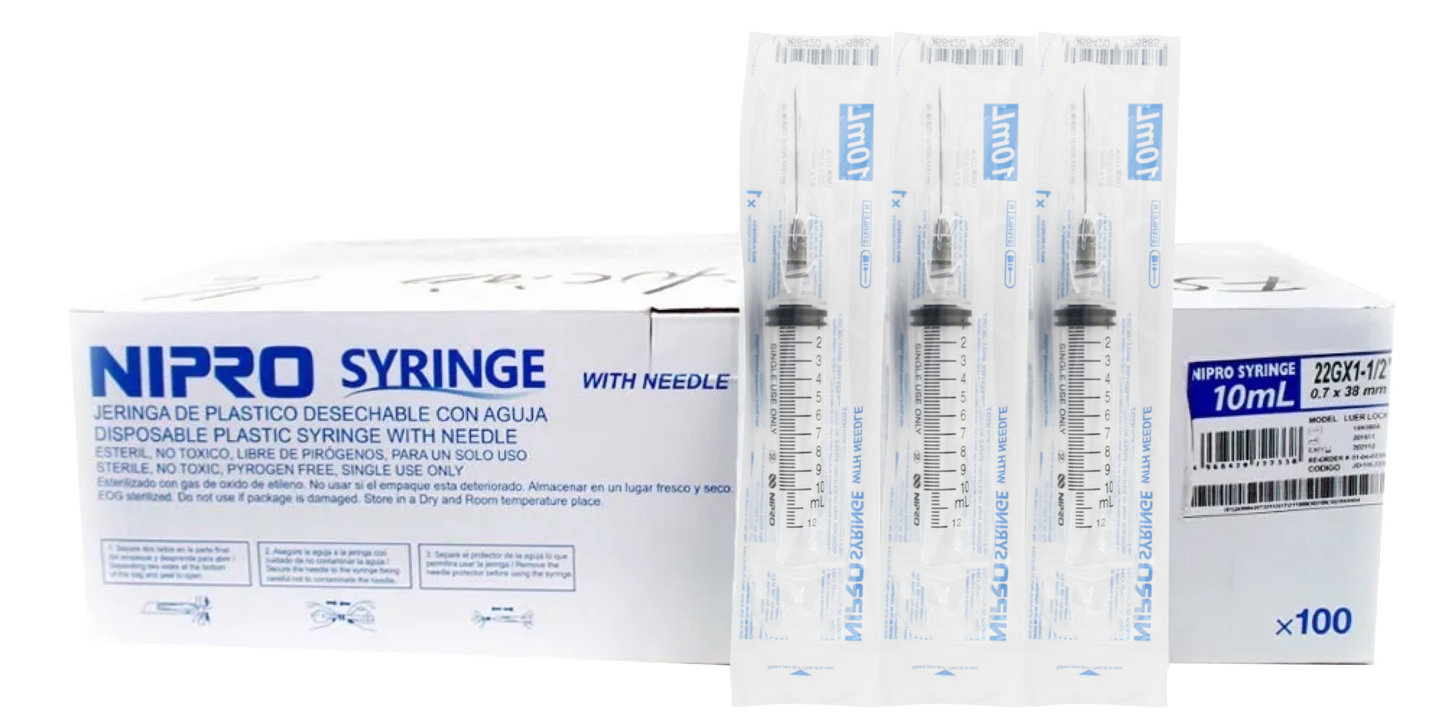 JERINGA 10ML 22G x 1 1-2
