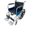 silla de ruedas marco azul cromado