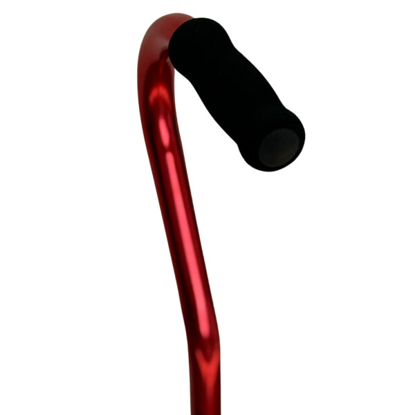 Bastón de un punto de aluminio rojo