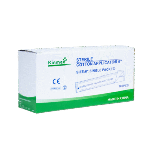 Aplicador de madera con algodón Estéril