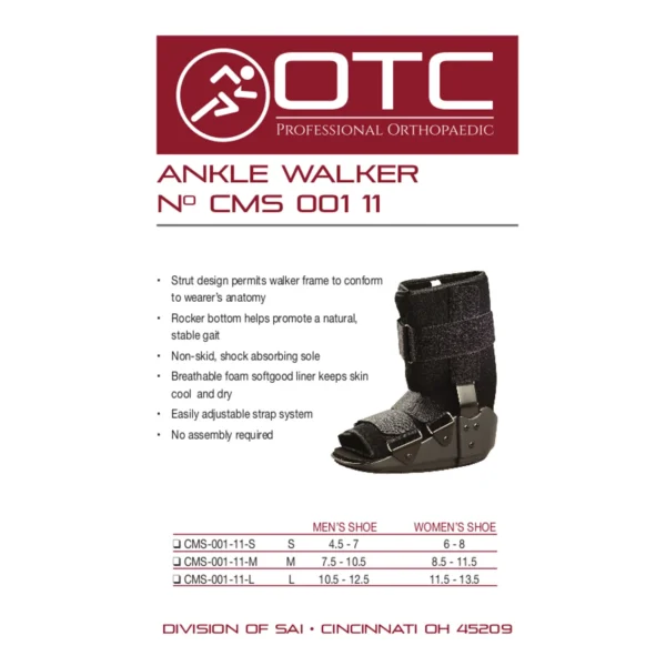 Bota de Walker corta/regular
